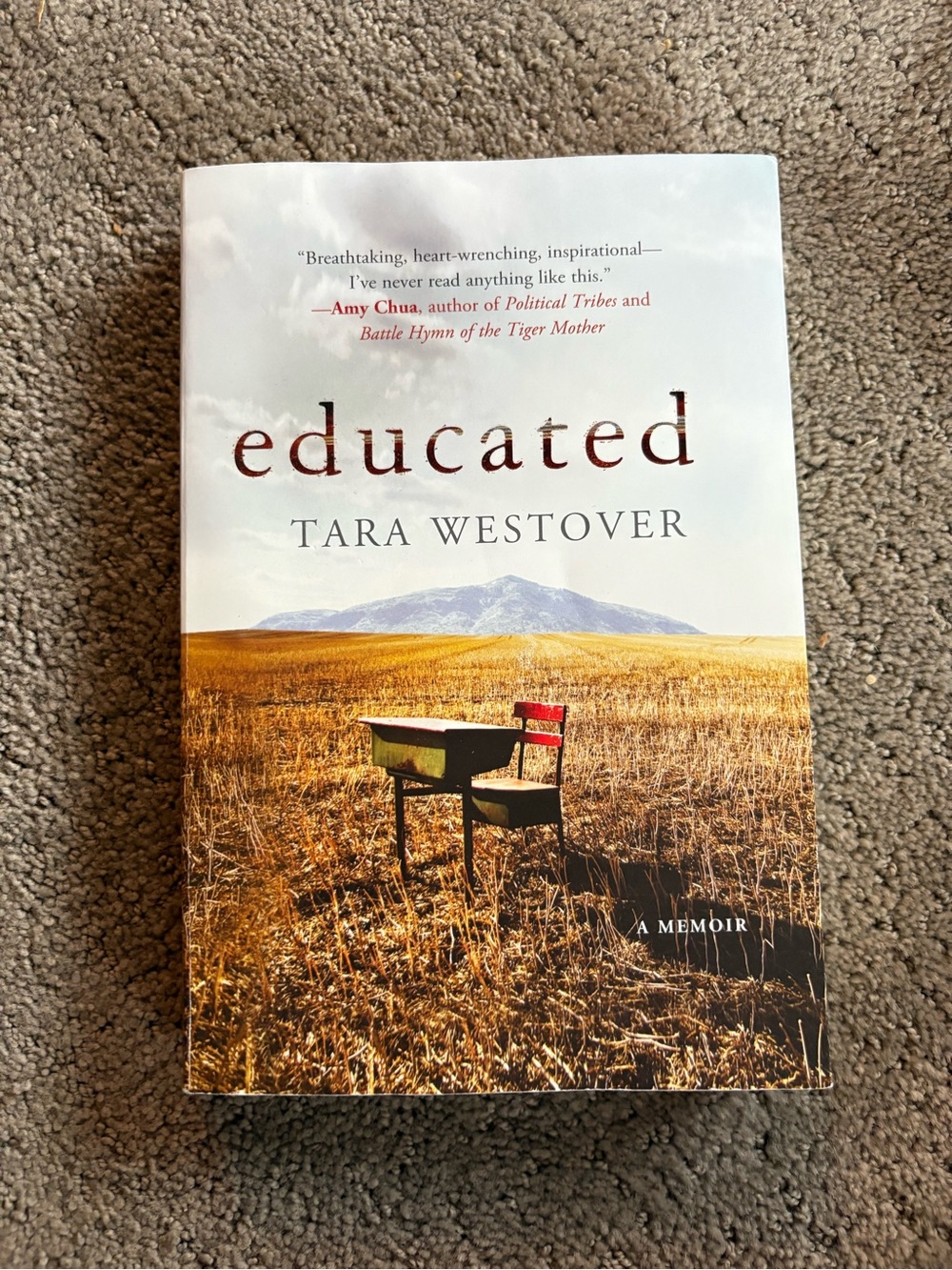 3/$20 Educated by Tara Westover — White and Brown Cover Coffee Table Book